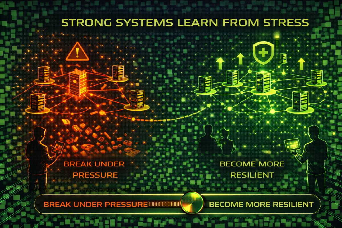 Strong Systems Learn From Stress

Some systems break under pressure.
Others improve because of it <a href="/dgrid_ai/">DGrid AI</a> 

In decentralized AI infra, real strength shows when networks adapt to failures, congestion, and unexpected demand. Stress isn’t just a risk  it’s feedback