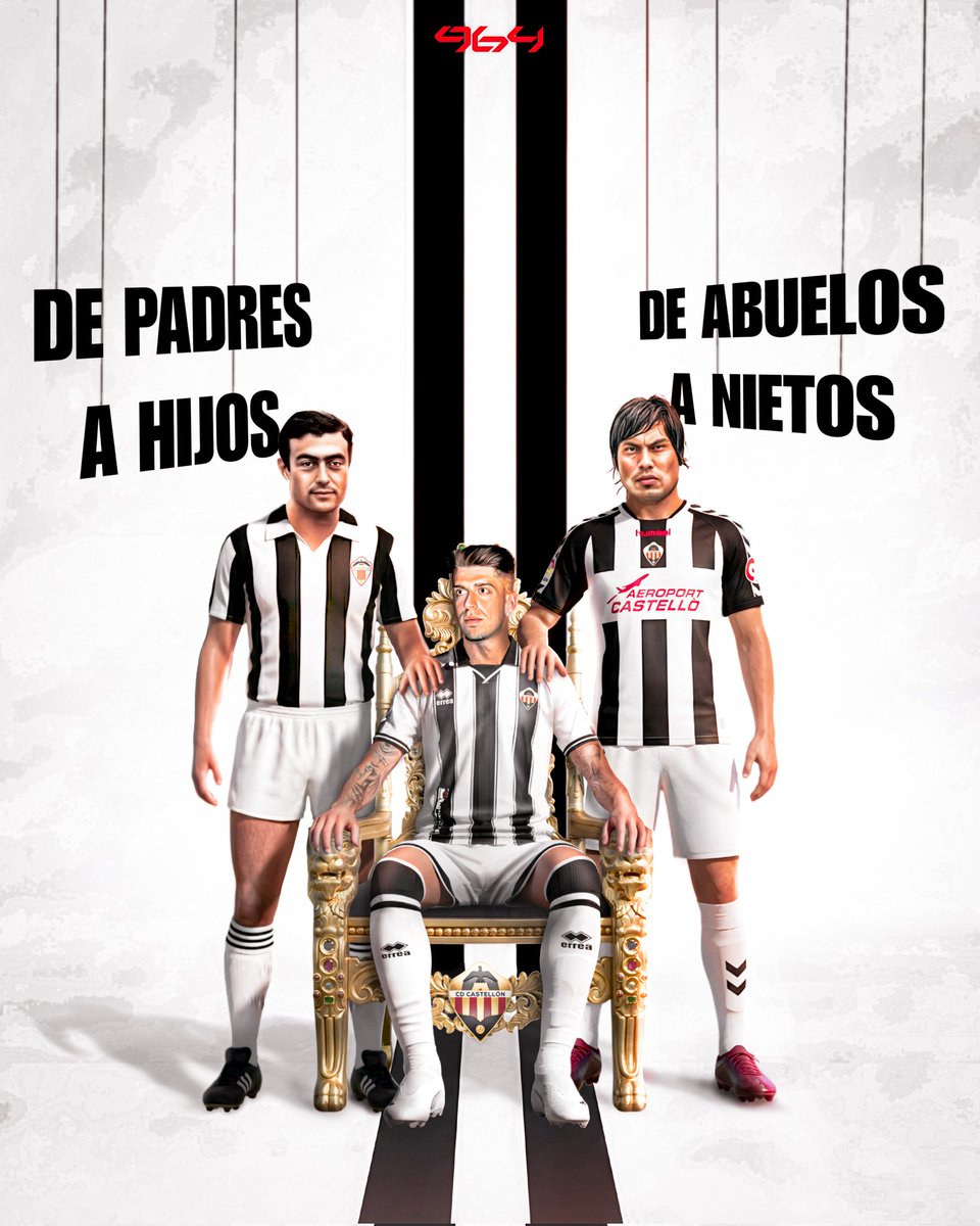 964_PPO's tweet photo. ⚪⚫ De padres a hijos👨🏽‍🦱de abuelos a nietos👨🏽‍🦳de generación en generación💫Te quiero Castellón 🤍🖤

#PPO #CDCastellon https://t.co/TafqbYMl3O