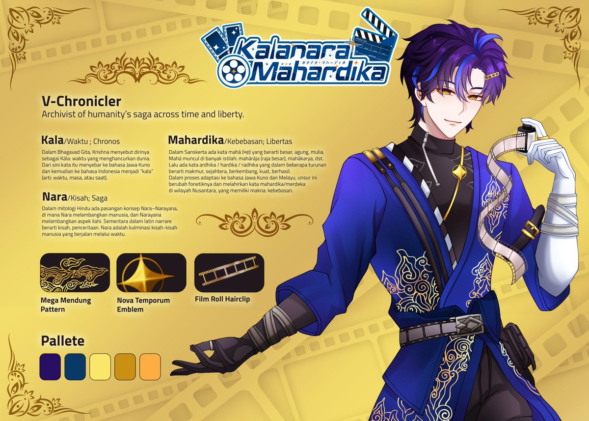 Halo semua, #PANDAVVARNA!
Ikut kenalan ya!! 😁

Namaku Kalanara Mahardika, seorang V-Chronicler. Apa maksud dari chronicler akan kujelaskan nanti, karena sekarang waktunya aku berbagi mengenai nama dan sedikit detail karakterku. 😄

Salam kenal teman-teman!!