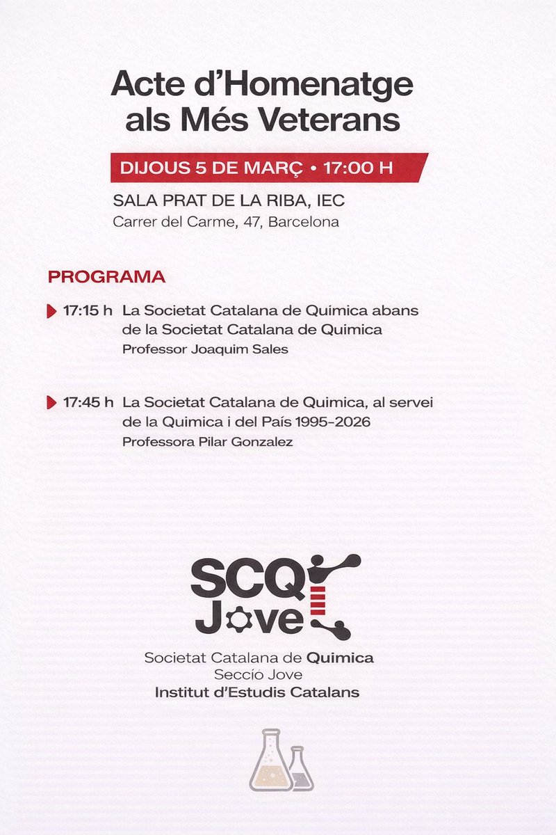 Secció Jove - Societat Catalana de Química tweet media