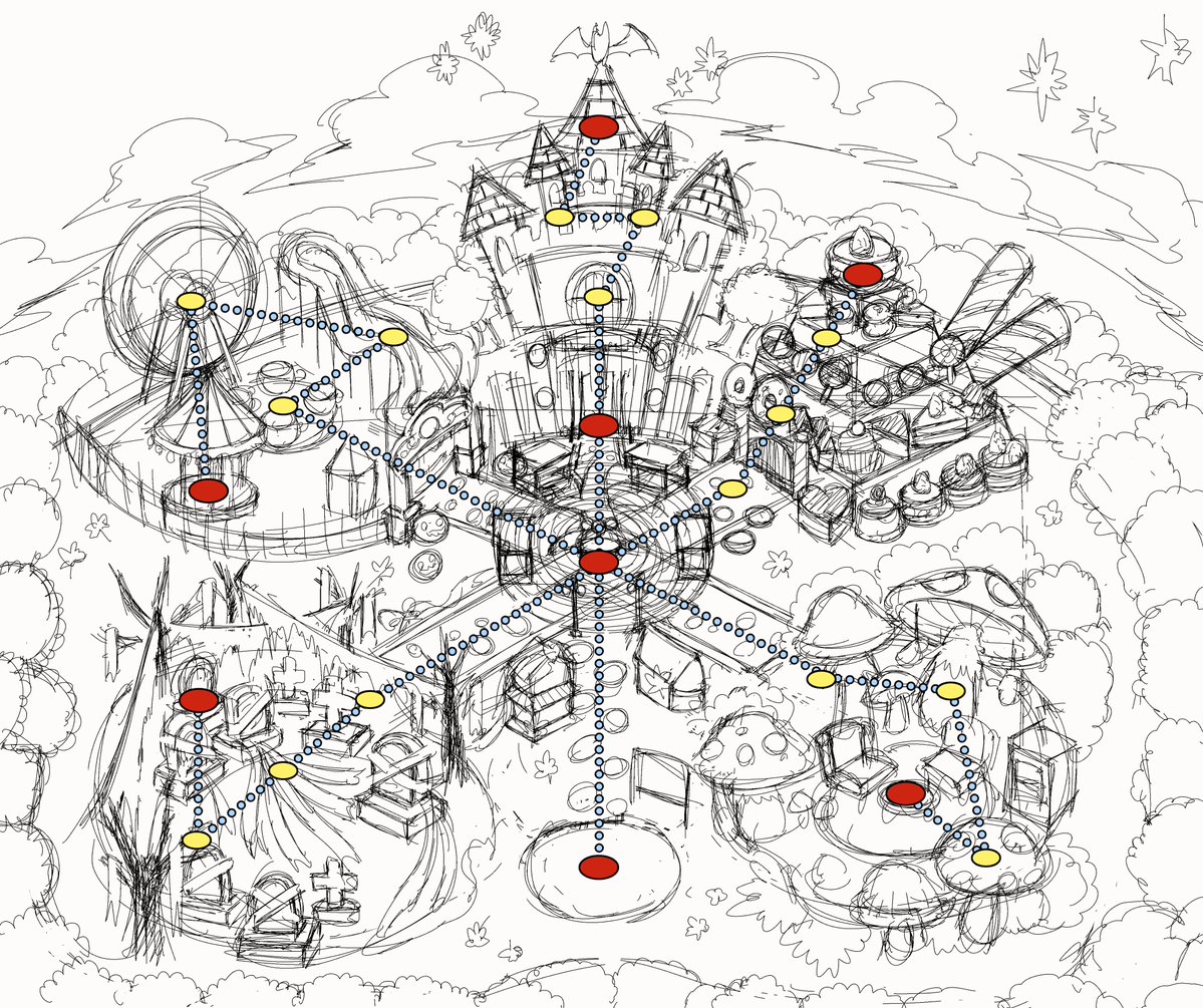 「トリック・オア・キャンディス」       
今日はようやくワールドマップです。
出来るかなーと半信半疑でしたが、
資料集めてラフを作成したら、
描けそうな気がしてきました…!

資料集め大事-!! 
