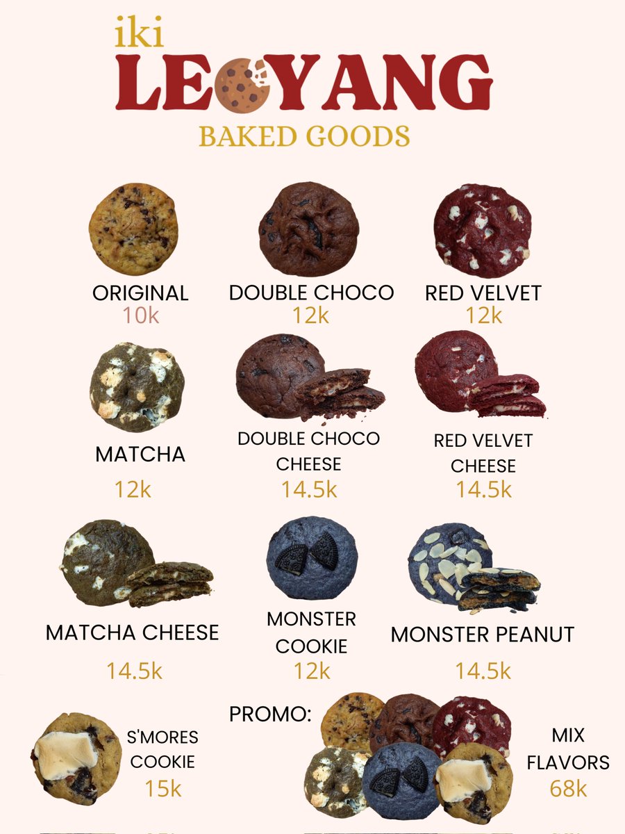 Bismillah ⋆｡‧˚ʚ🍪ɞ˚‧｡⋆
— Rt n like are appreciated

🍪 Open Pre Order Soft Cookies
📅 Periode PO: 28 Februari - 2 Maret
🚕 Pengiriman Tanggal 3 Maret dikirim dari Tangerang Selatan

Pengiriman bisa melalui:
- Shopee
- Paxel
- Driver Online
 
Dm to ORDER (๑ᵔ⤙ᵔ๑) 🍪୧⍤⃝🥛