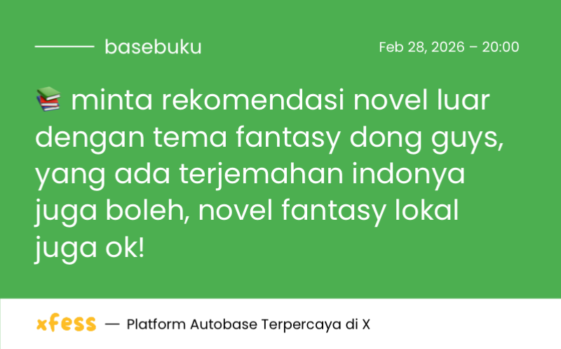 basebuku's tweet photo. 📚 sender lagi pengen perbanyak bacaan fantasy thank you guys! (pref not romance focused, slight is ok) https://t.co/Jy97PT1Ddc