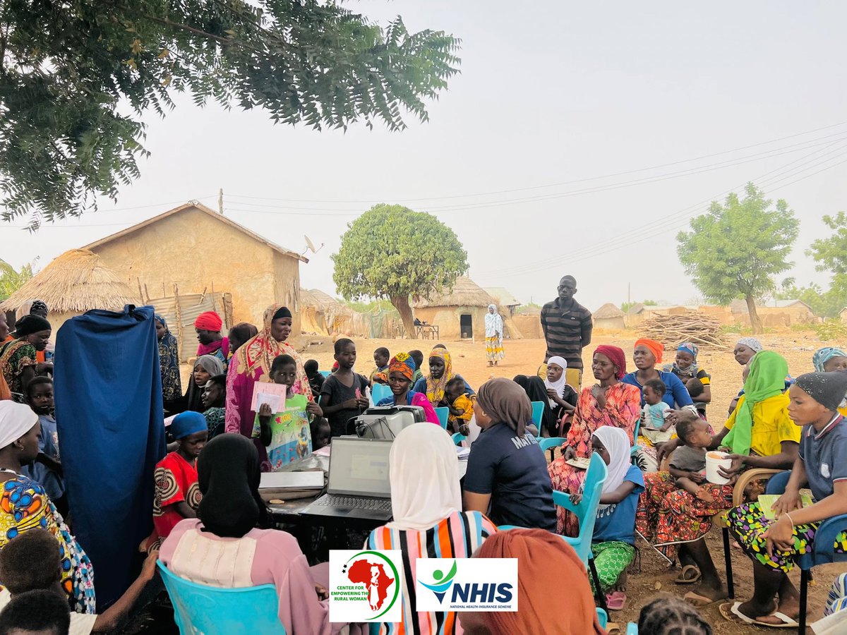 Cerwgh's tweet photo. Access to healthcare should never be limited by distance. 🤝
The Center for Empowering the Rural Woman, in collaboration with the National Health Insurance Scheme (NHIS), successfully organized a health insurance registration exercise for the Kula community in the Northern Region https://t.co/ArKVMR19Qs