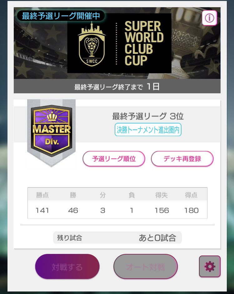 boa_sorte11k's tweet photo. サカつく2026も中途半端な進め具合で、SWCCは3大会連続調整なしそのままで運良く結果だけ出てトナメまで楽しめるのはありがたいです🙏
50試合��う終えましたけどポゼブラジルはまだ使えてるのでエレだけ作って試そうと思います！
#サカつくRTW https://t.co/IVjGtU0b2K