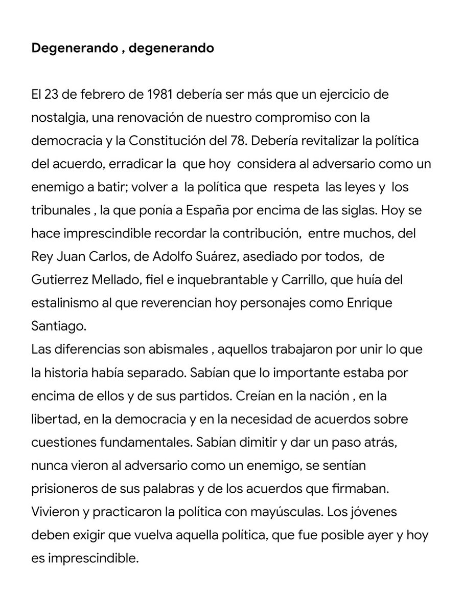 Degenerando, degenerando