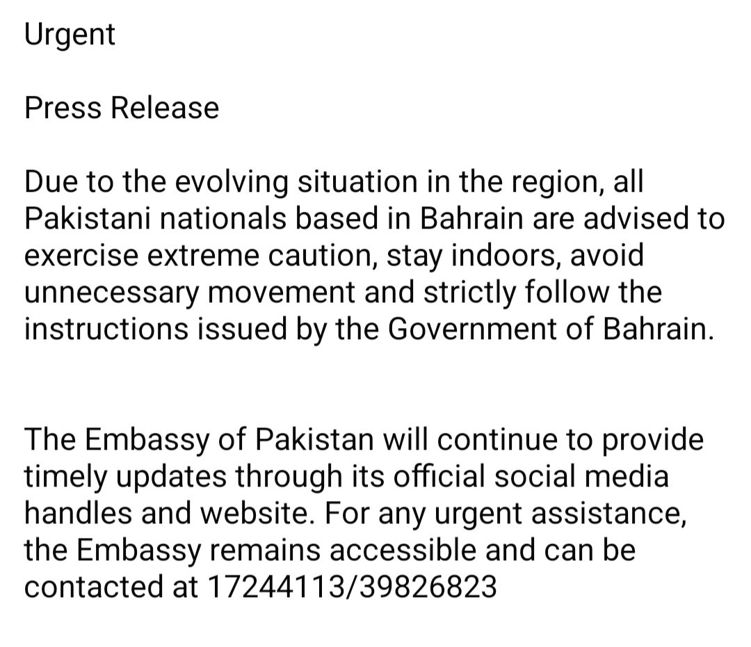 Pakistan Embassy Bahrain tweet media