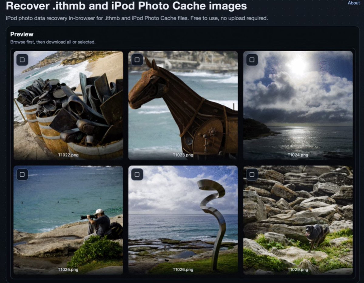 joahua's tweet photo. Today's launch… https://t.co/epLMHHGDwO - an in-browser iPod Photo Cache / iTunes Media library recovery tool. A side effect of _last_ month's long overdue NAS and storage consolidation project! https://t.co/y4czVix6LD