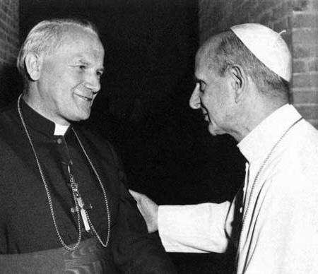 MagnusOpus33's tweet image. Bishop Varden with Pope Leo  
St John Paul when a bishop also led Spiritual Exercises in Vatican, with St Paul VI