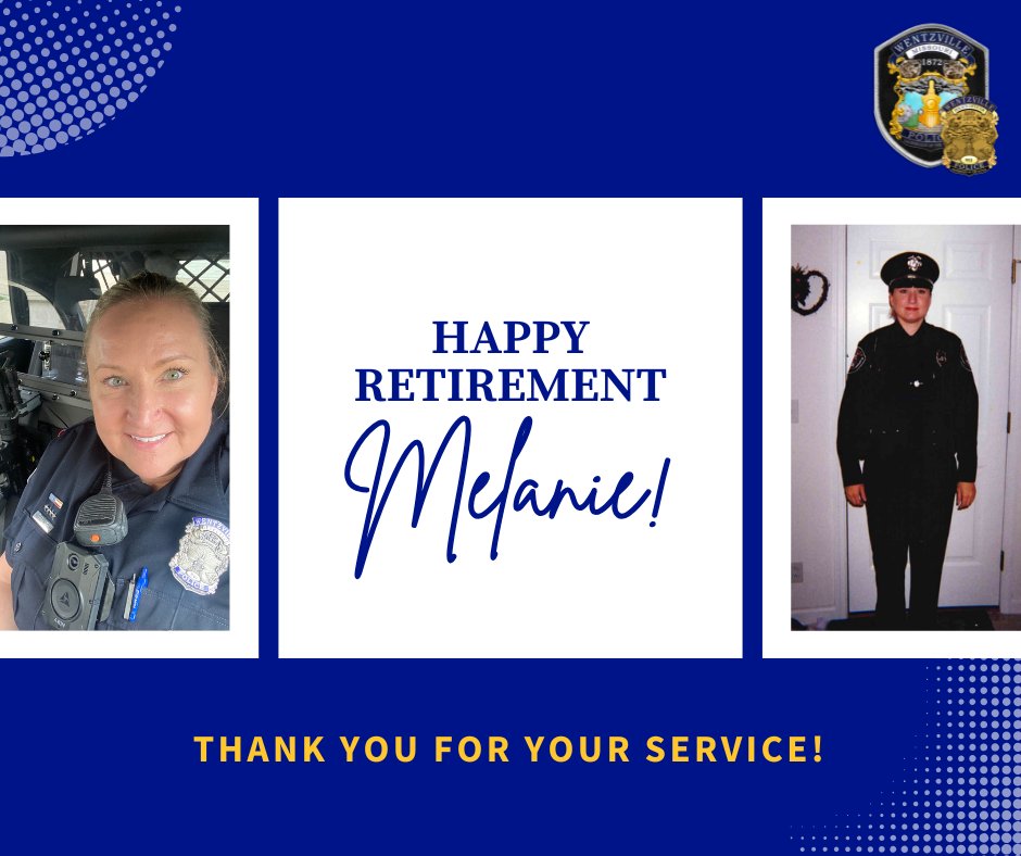 WentzvillePD's tweet photo. After 27 years of dedicated service, Officer vanBreusegen is retiring from Wentzville PD. From Patrol, D.A.R.E. to School Resource Officer and Detective, her passion for helping children and serving our community made a lasting impact.

Thank you for your commitment to Wentzville https://t.co/QFYPPtd4dj