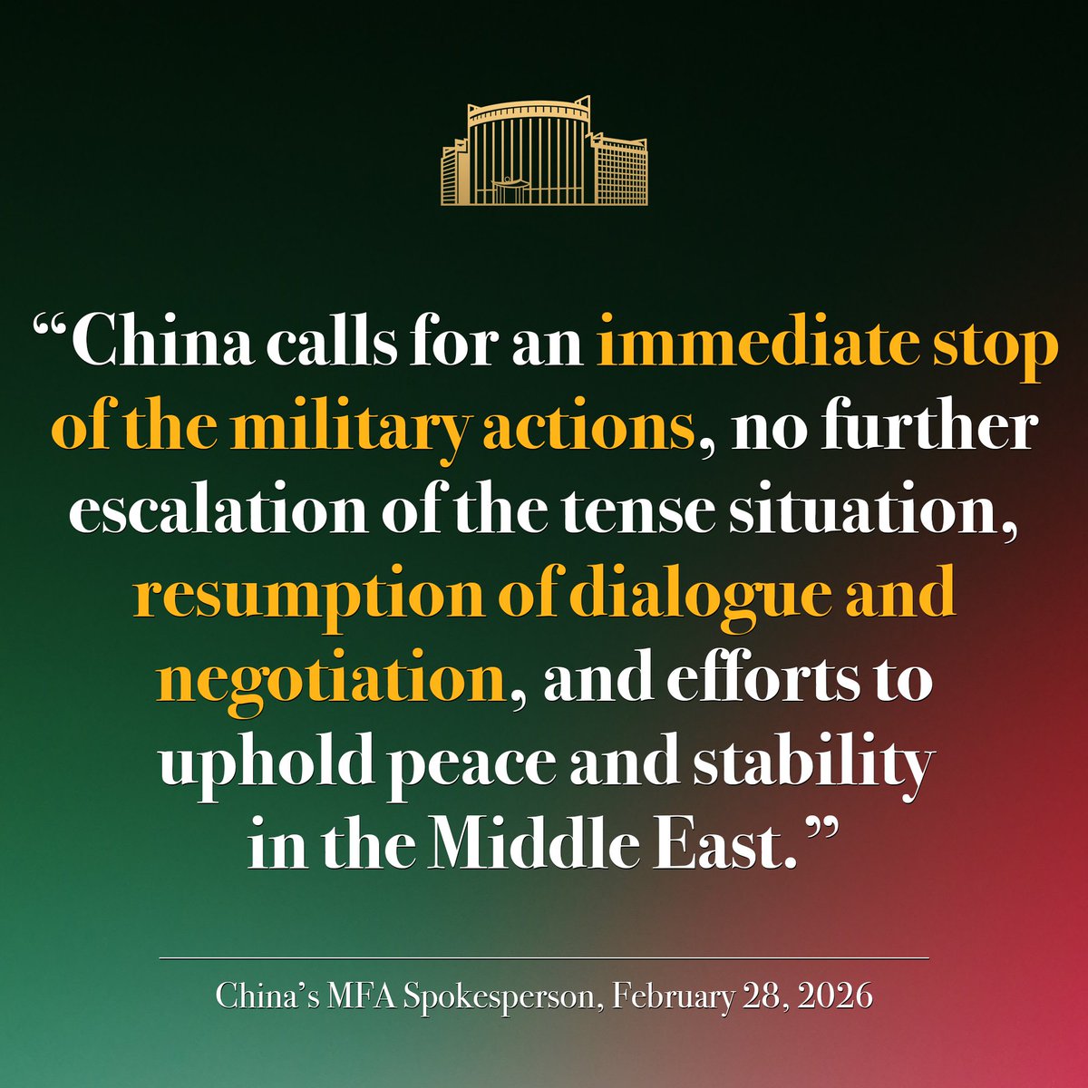 CHINA MFA Spokesperson 中国外交部发言人 tweet media
