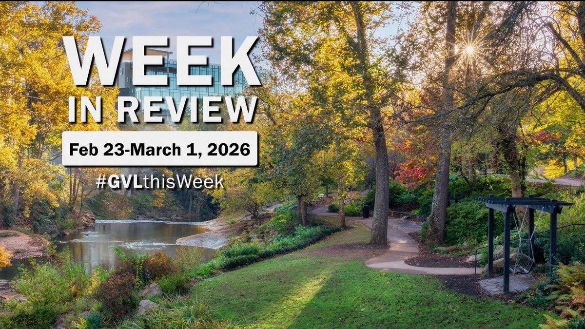 CityGreenville's tweet photo. ๐ฃ Reeling in the โsuper bowlโ of bass fishing, ๐ฌ Landing best small airport honors, ๐ณ Counting our trees to protect our canopy, โพ๏ธ Throwing the first pitch at Mayberry Park. ๐๐ฝ Here's Hallie with #GVLthisWeek.
โก๏ธ https://t.co/IM8jZZmZqS https://t.co/Kq6RcrioA5