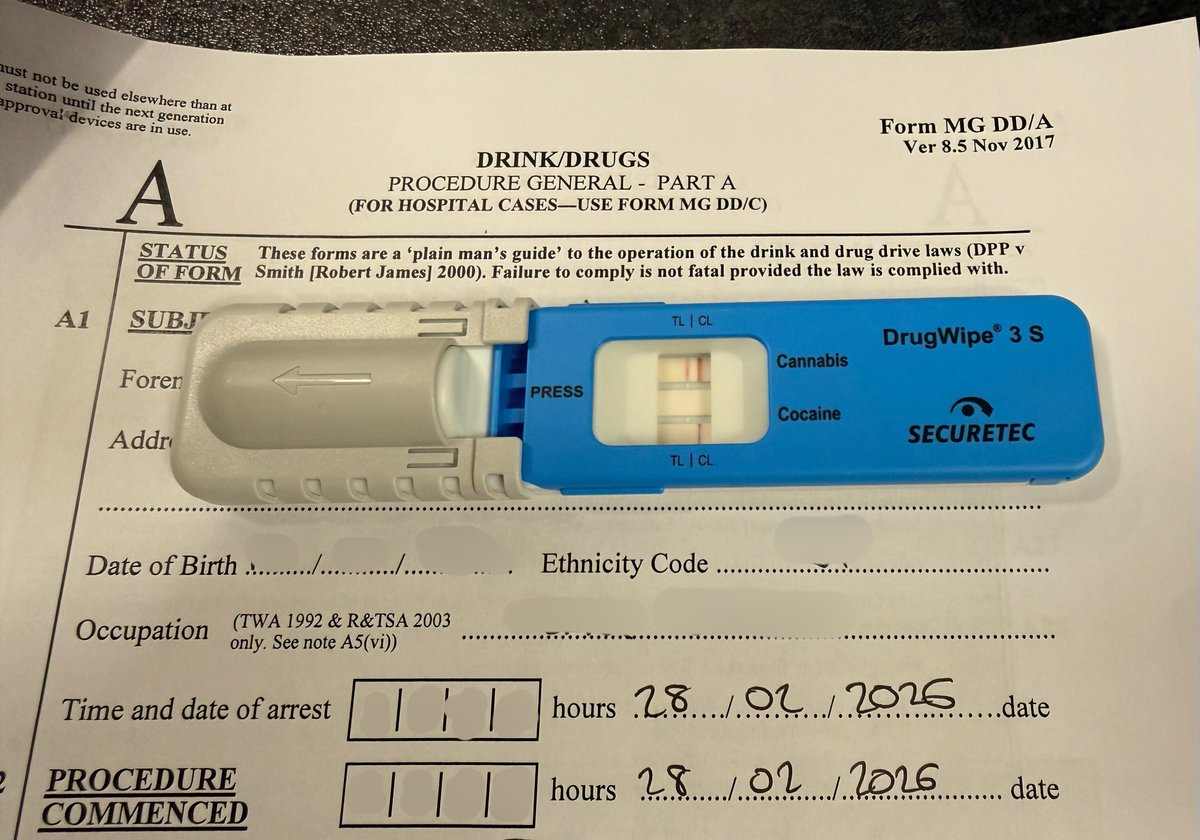 MerPolTraffic's tweet image. If you take drugs and drive a car, expect to be stopped! This driver is back in custody after having tested positive just 2 weeks ago. Back to custody for this driver! #Arrested
