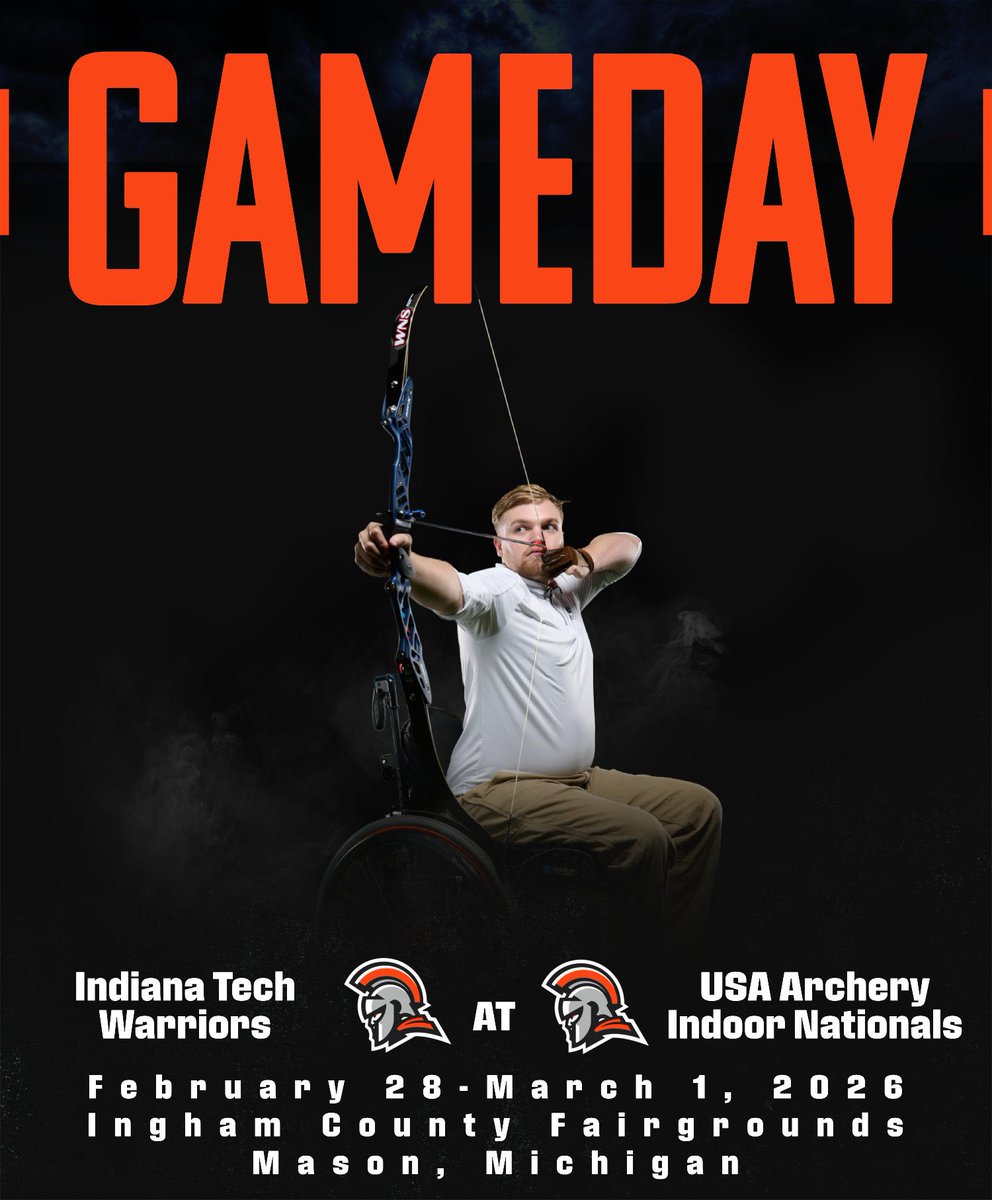 Road events today! <a href="/INTechBaseball/">Indiana Tech Baseball</a> travels to Campbellsville for a four game weekend series against the Tigers starting with a doubleheader today at 12pm, while Tech Archery is back in action at the USA Archery Indoor Nationals in Mason, Michigan starting today #GoWarriors #WinIT