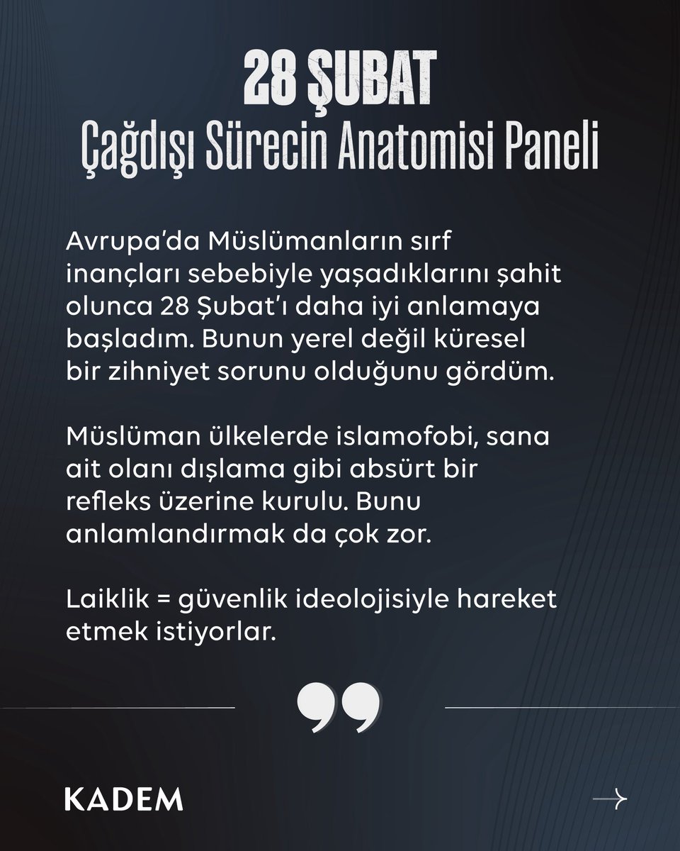 28 Şubat: Çağdışı Sürecin Anatomisi Panelimize katılan Gazeteci S. Sena Polat’ın konuşmasından öne çıkanlar.✍️