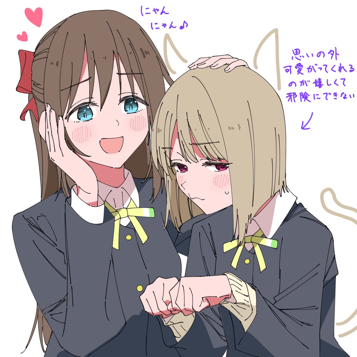 haruruhaharur's tweet photo. #いいねした人のメディア欄覗いて素敵絵を私の絵柄で描いてもいいですか 
ありがとうございました！
猫の日なので…👑🐱(6日過ぎてる) https://t.co/jaRf6MNWBN