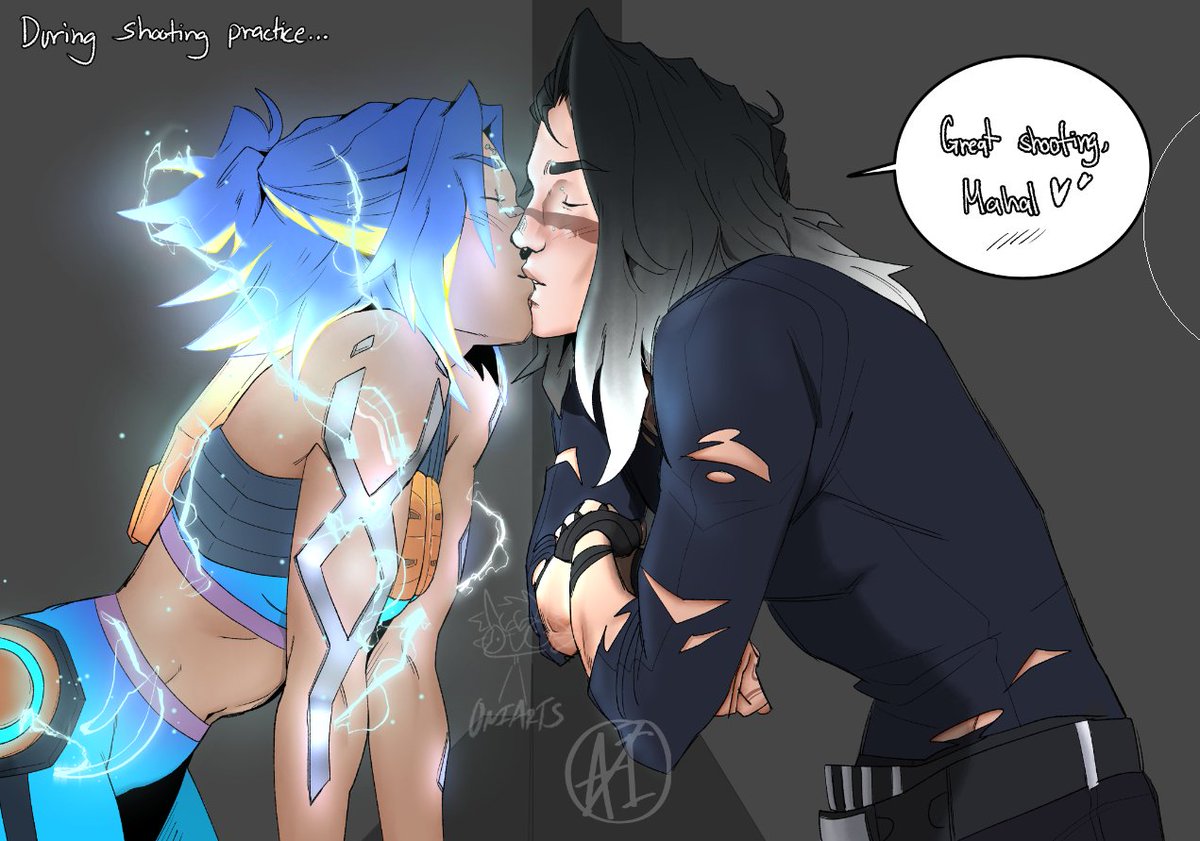 Nice_OniArts's tweet photo. fadeshock smooch during training? 

#VALORANT #Fade #FadeShock #neon https://t.co/bLTC9uOBVA