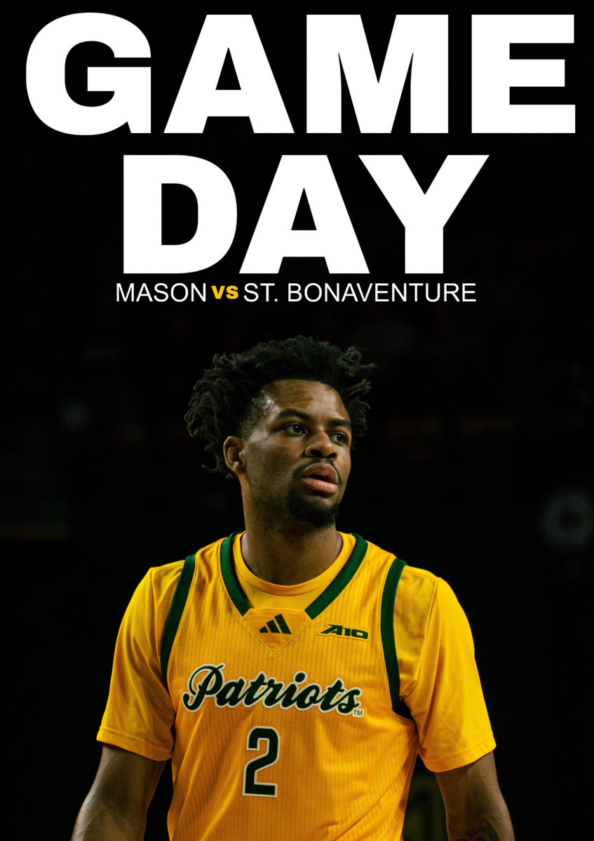 ByGeorgeGMU's tweet photo. GAME DAY
Mason vs. St. Bonaventure
Today at 2:00pm
#fillEBA https://t.co/wFbGt0L0o0
