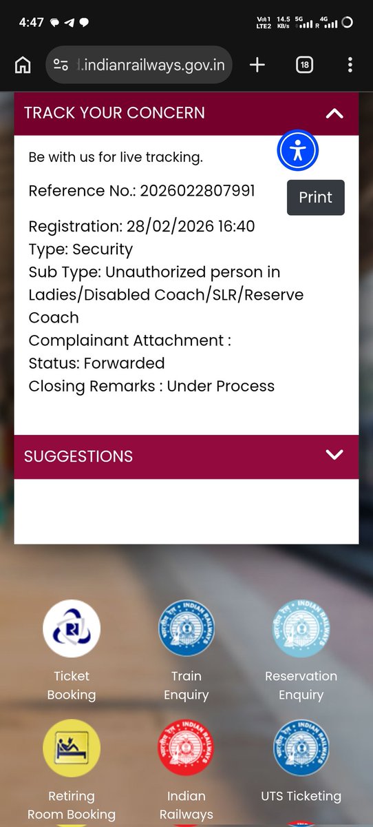 grikjaiswal's tweet photo. @RailwaySeva Was unable to dm you , filed the complaint on your website https://t.co/YbS84dBOdv