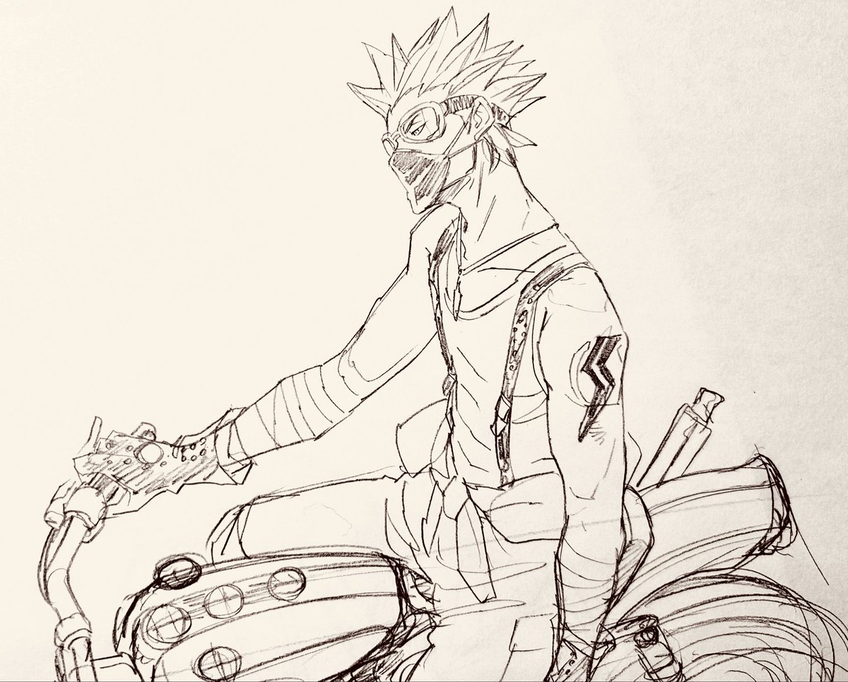 今月描いた絵を晒そう 鉛筆ラフは今度描き直して色塗ってみたいです。