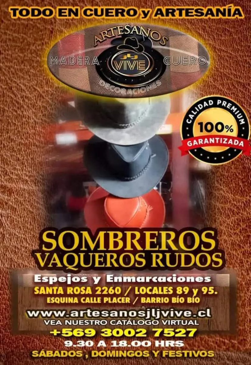 📌BARRIO BIO BIO DE SANTIAGO
📌ABIERTO 
📌 SABADOS
📌 DOMINGOS
📌 FESTIVOS
     9-18 Hrs
📌SANTA ROSA 2260       LOCALES 89 - 95 GALPON 4.
📌 ESQUINA calle PLACER 
📌Somos fabricantes 
📌Despacho a provincias
artesanosjljvive.com
👆👆👆👆👆👆👆👆👆
Vea nuestra página web