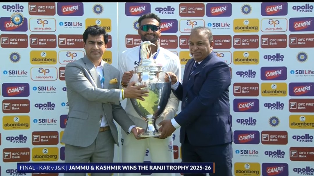 IDCForum's tweet photo. After 8885 days scoring 10603 Runs Paras Dogra Perseverance is rewarded.

November 1, 2001: A 16-year-old Paras Dogra makes his First-Class debut for Himachal.

February 28, 2026: Paras Dogra wins his maiden Ranji Trophy title as J &amp; K skipper

#Cricket

#RanjiTrophy #Cricket https://t.co/0H7pt2keWf