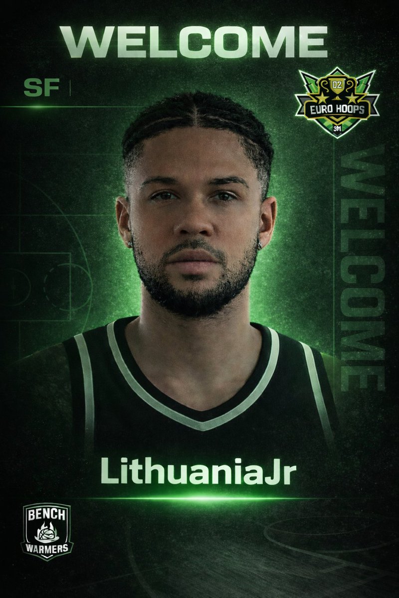 BenchWarmers_2K's tweet photo. Welcome @lithuaniajr (SF) and @nDriuLT (SG) to EuroHoops! 💚🏀

The squad is leveling up. 🔥
#EuroHoops #BenchWarmers https://t.co/VAgER5fZ9w