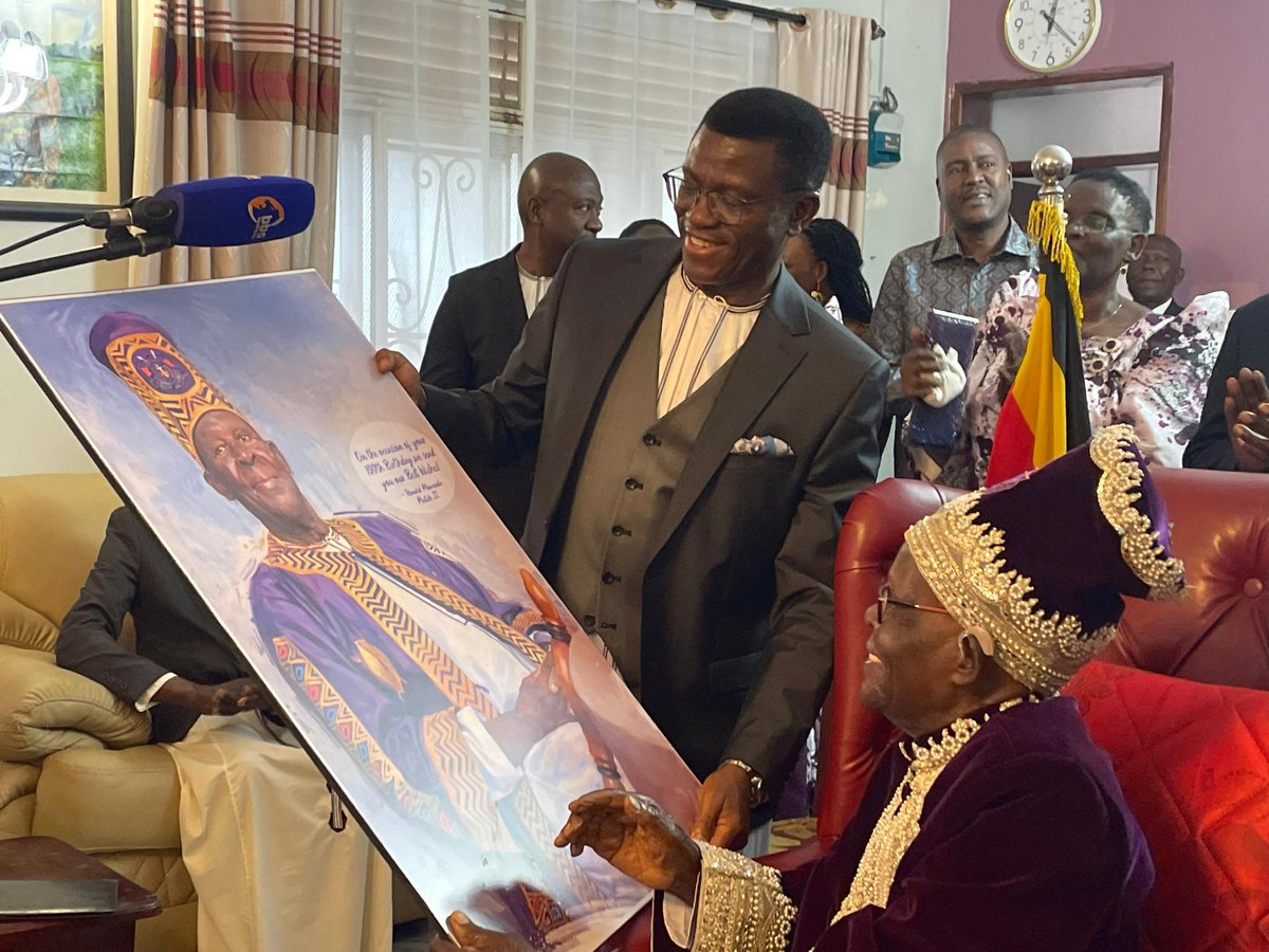cpmayiga's tweet photo. Today, I had the honour of delivering the message of His Majesty the Kabaka to Kwar Adhola Stephen Moses Owor on the occasion of his 100th birthday.

His Majesty Kabaka Muwenda Mutebi II extended warm felicitations to His Royal Highness, the Royal Household, and the Jopadhola people, commending a century marked by purpose, dignity, and devoted service. 

He appreciated the cordial and complementary relations between Buganda Kingdom and the Adhola Cultural Institution, and emphasized the importance of unity, mutual respect, and collaboration in building a strong and prosperous Uganda.

We pray that God grants His Royal Highness continued good health and strength in service to his people and to our country.