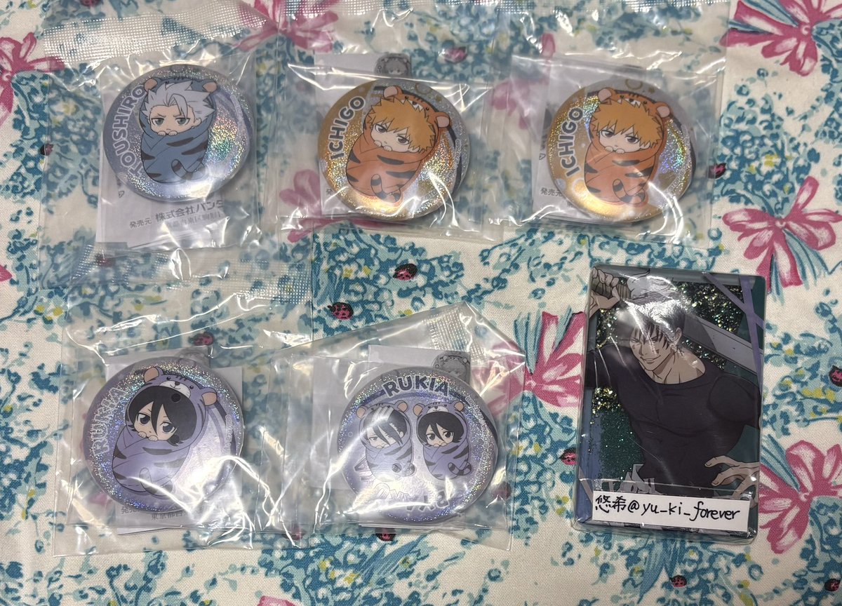 交換 譲渡】BLEACH おくるみあそーと 譲:ホログラム缶バッジ 日番谷 一