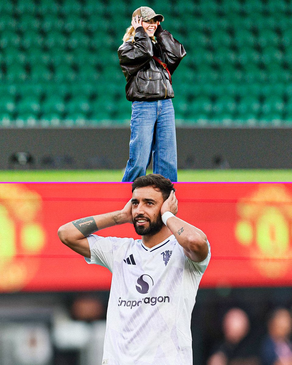Sydney Sweeney hit Bruno Fernandes' iconic celebration after scoring a goal at Sporting's stadium 💚🤝