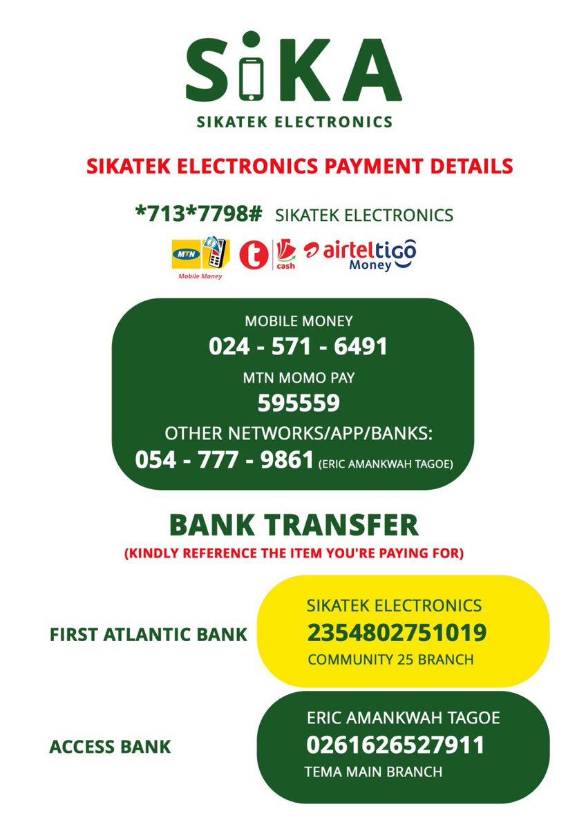 END OF MONTH FLASH SALE!! 1/5

Brand New iPhone 17 256gb Factory Unlocked (Physical Sim + Esim)
Gh¢ 10,599.99 ✅

Offer valid for only today!
Check last frame on how to reserve

Dm/call/WhatsApp/iMessage 0504988015 / 0547779861