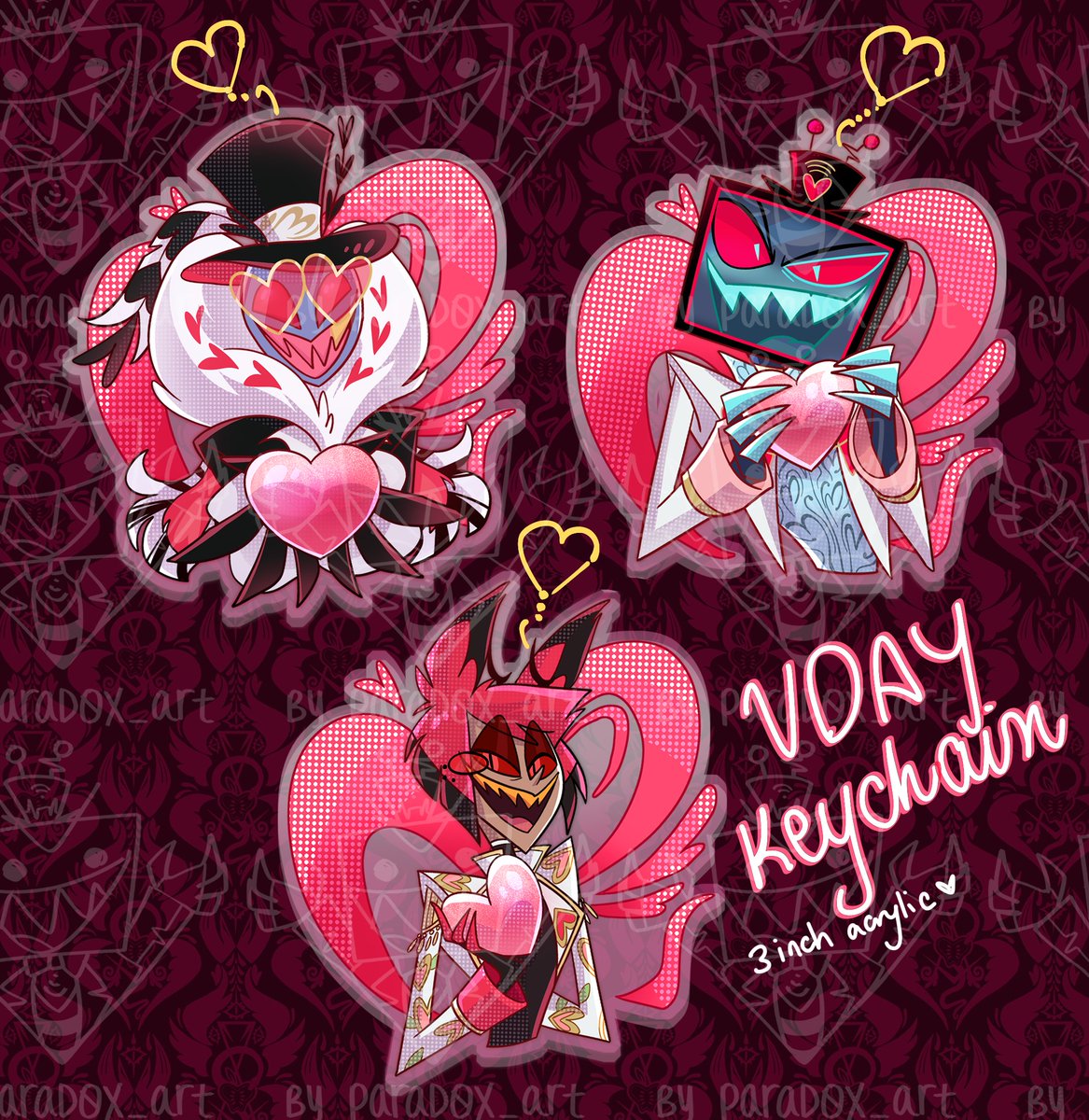 VDAY standees and keychains!! Also secret vday fancards!!! Check it out now!!

parad0xxxart.etsy.com
parad0xart.bigcartel.com
#radiostatic #staticmoth