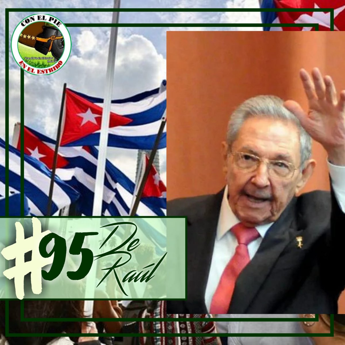 En más de 60 años frente a las agresiones y amenazas los cubanos hemos demostrado la férrea voluntad para resistir y vencer las más difíciles circunstancias... "Raúl  Castro"
#CubaEstáFirme 
#95DeRaúl 
#ConElPieEnElEstribo