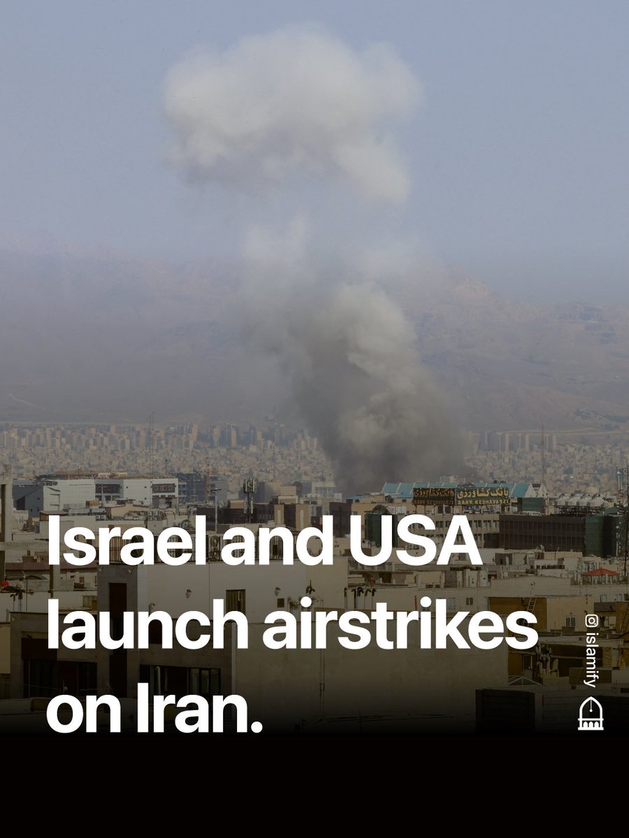 Alhamdhulillaah's tweet photo. 🚨 Israel and USA launched airstrikes on Iran's capital, Tehran https://t.co/j9dD8kwjqi