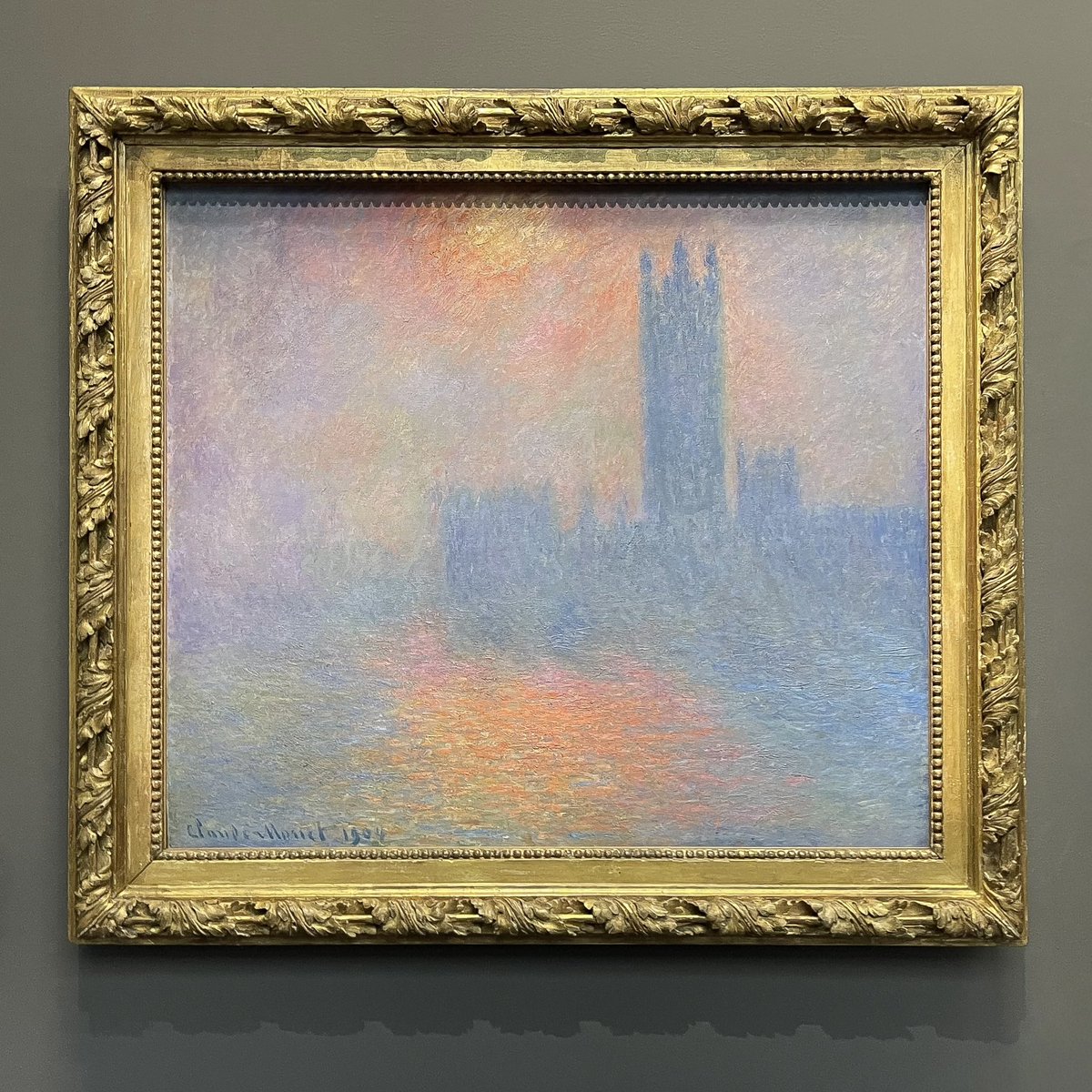 클로드 모네, <런던, 국회의사당. 안개 속을 뚫고 비치는 햇살>(1904)

파리 오르세 미술관에서