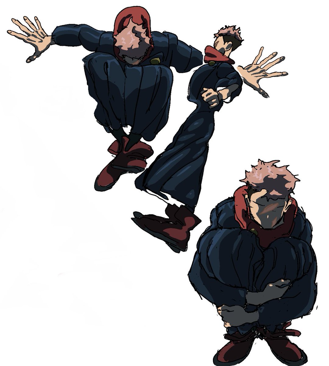 渋谷×死滅のキービジュのダボっと感 #呪術廻戦 #虎杖悠仁