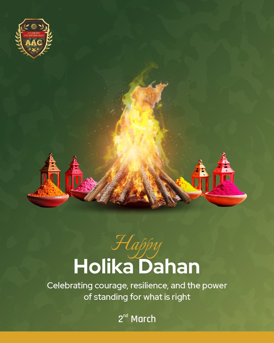 achieversacamp's tweet image. Reaffirming bravery, resilience, and the courage to stand for what is right — today and always. 🔥✨

#HappyHolikaDahan #CourageAndResilience #StandForWhatIsRight #VictoryOfGoodOverEvil #AAC