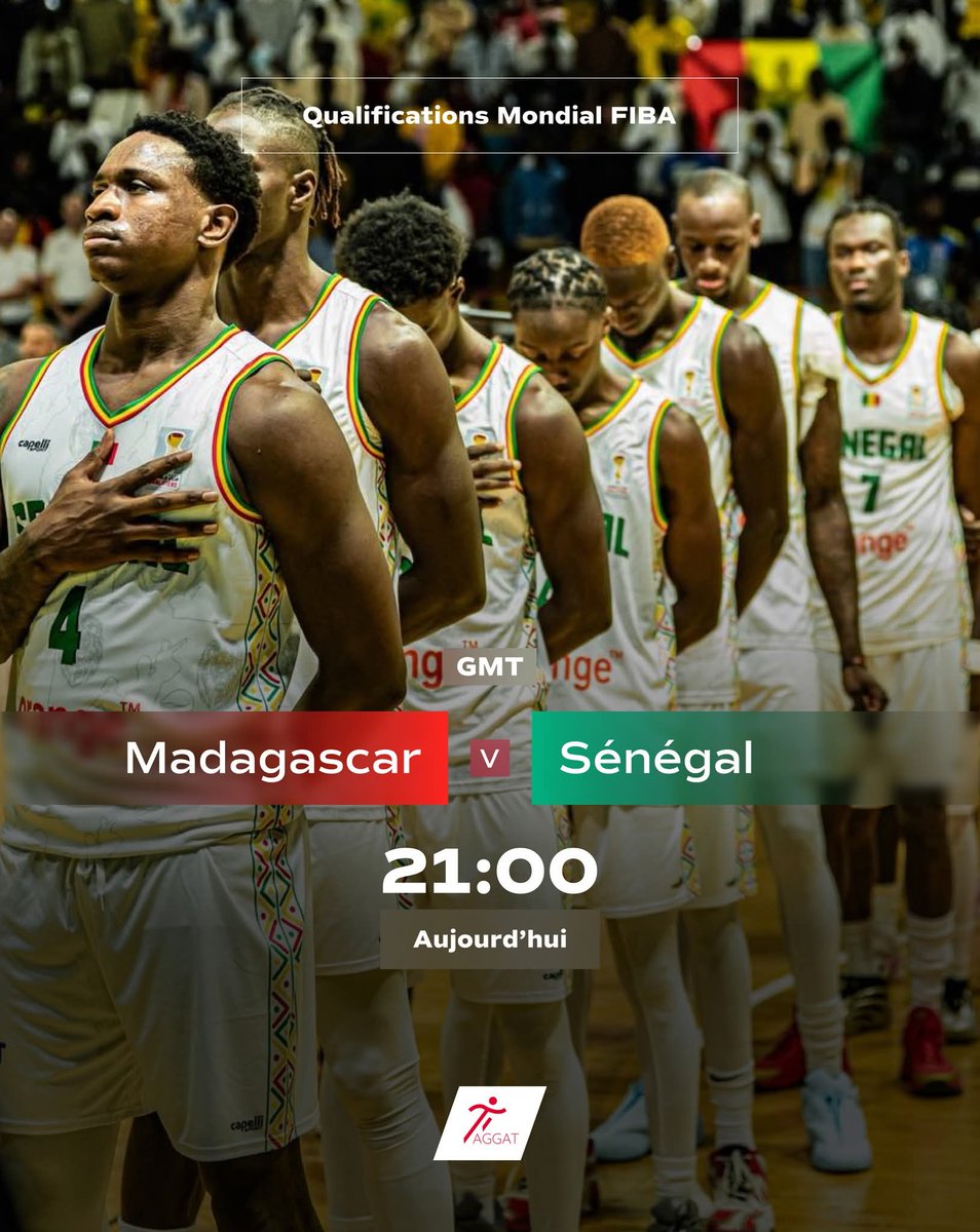 taggatsn's tweet image. 🏀 Qualifications Coupe du monde 2027 
🆚 Madagascar 🇲🇬-🇸🇳 Sénégal 
🏟 Stadium Marius Ndiaye
📍 Dakar, Sénégal
🕛 21H00 GMT 

#Taggat #Senegal  #FIBAWC