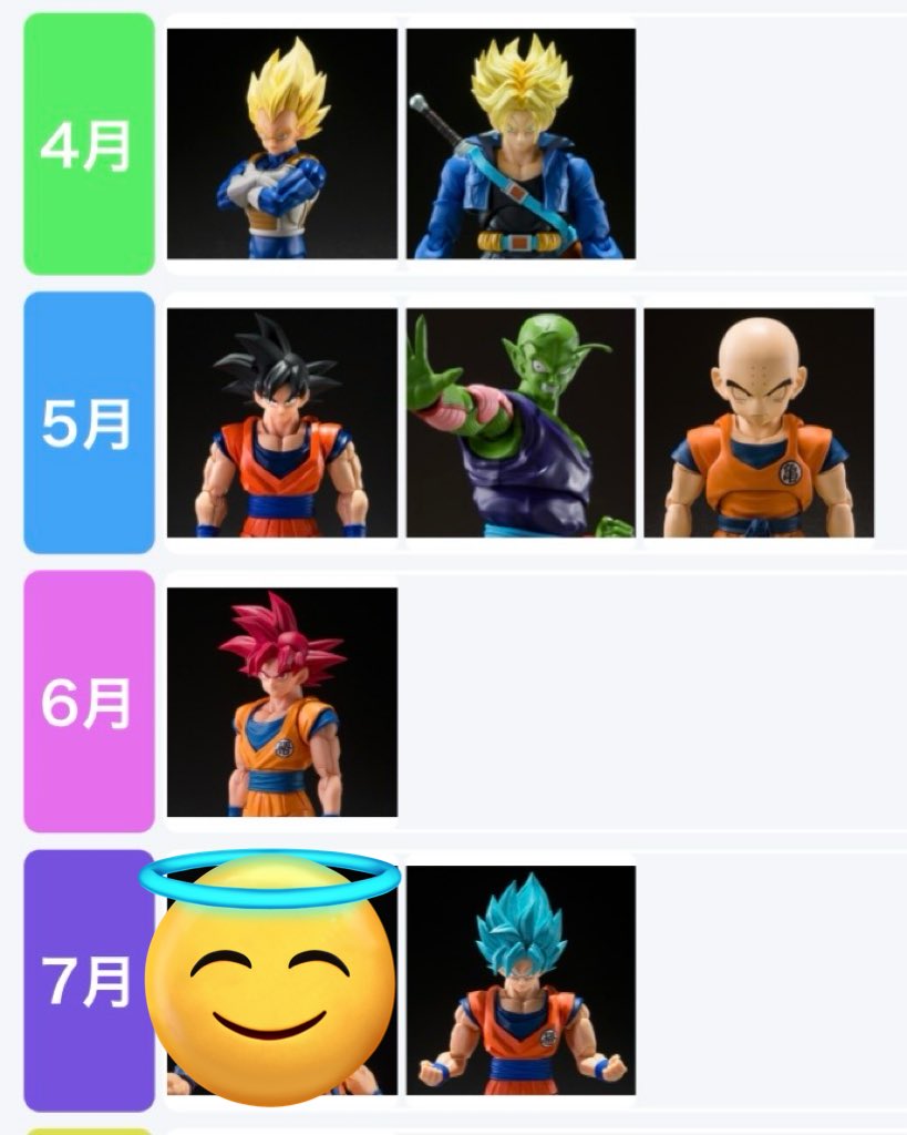 4〜7月に一般発売するDBアーツ、めっちゃ新規向けじゃない？

悟空の各形態やメインキャラが充実してるし、これから集め始める人にはちょうどいいラインナップだと思う。