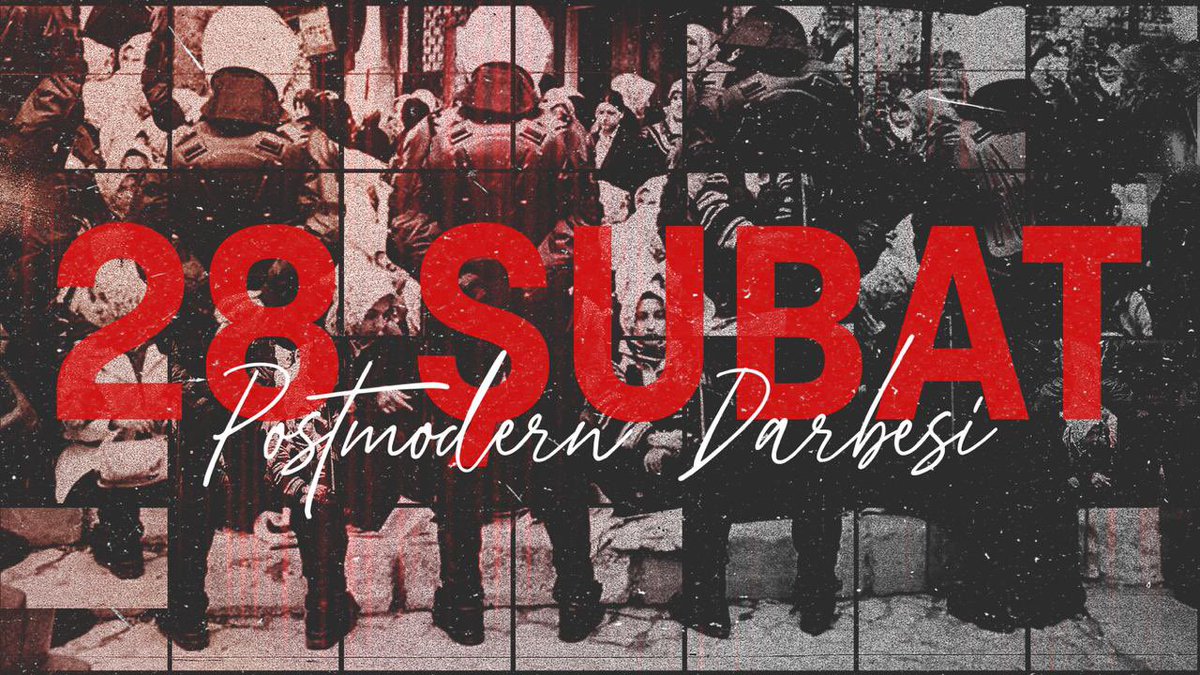 burhanduran's tweet photo. 28 Şubat postmodern darbesi; Türk demokrasi tarihine kara bir leke olarak geçmiş, milletin inancına ve iradesine yönelmiş açık bir müdahale olarak hatırlanmaktadır.

28 Şubat sadece bir dönemin askerî vesayeti değildir. O dönem, başörtülü öğrencilerin eğitim hakkının gasbedildiği, inançlı insanların kamu görevlerinden uzaklaştırıldığı, medya baskısıyla toplumun susturulmaya çalışıldığı bir süreçtir.

28 Şubat süreci yalnızca temel hak ve özgürlükler alanında değil, ekonomik açıdan da Türkiye’ye ağır bedeller ödetmiştir. Bu dönem, ülke ekonomisine toplamda 380 milyar dolarlık bir maliyet yüklemiştir.

Milletin değerleriyle kavga eden bu zihniyet, Türkiye’nin ilerleyişini durdurmak istemiş, ancak milletin iradesi, kararlılığı, cesareti ve direnci karşısında tutunamamıştır.

Cumhurbaşkanımız Sayın Recep Tayyip Erdoğan’ın liderliğinde Türkiye, 28 Şubat’ın açtığı yaraları sarmış; vesayet zincirlerini kırarak millî iradeyi esas alan güçlü bir demokrasiyi tesis etmiştir.

Bugün ülkemiz, Türkiye Yüzyılı vizyonuyla kalkınmasını hızlandıran, küresel ölçekte söz sahibi olan ve millet iradesini her şeyin üzerinde tutan bir anlayışla yoluna emin adımlarla devam etmektedir.