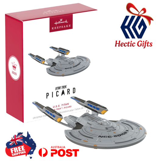 HecticGifts's tweet photo. Hallmark Keepsake - 2025 Star Trek Picard USS Titan Christmas Tree Ornament
https://t.co/N8Uk0ZvXbH
#New #HecticGifts #HallmarkKeepsake #Year2025 #StarTrek #Picard #USSTitanA #Christmas #Ornament #Collectible #ChristmasOrnament #FreeShipping #AustraliaWide #FastShipping https://t.co/T5230m4rqc