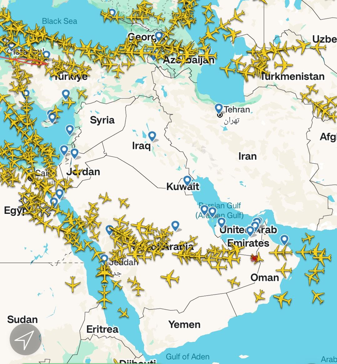 ParamjeetBerwal's tweet image. #MIDDLE EAST #AIRSPACE CURRENTLY