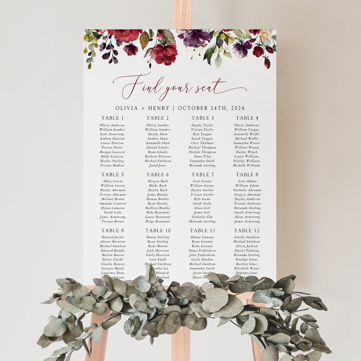 sberryandhearts's tweet image. Guide your guests to their seats and add a stylish touch to your wedding decor with this charming seating chart! bit.ly/3OFpjtg #wedding #weddingsign #seatingchart #SHdesigns