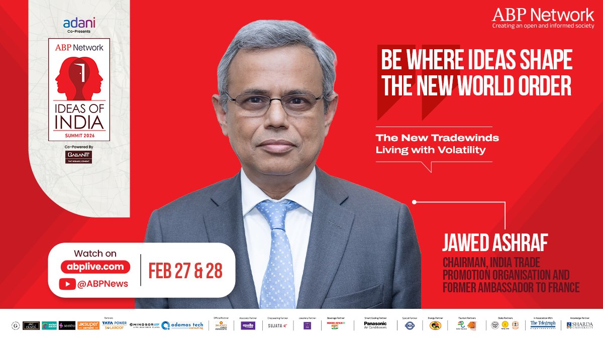 ABPNews's tweet image. Coming up next — Jawed Ashraf brings fresh perspectives and big ideas to the stage.

WATCH LIVE – bit.ly/WatchIdeasOfIn…

READ LIVE – bit.ly/ReadIdeasOfInd…

#ABPIdeasOfIndia #ABPIOI26 #ABPNetwork