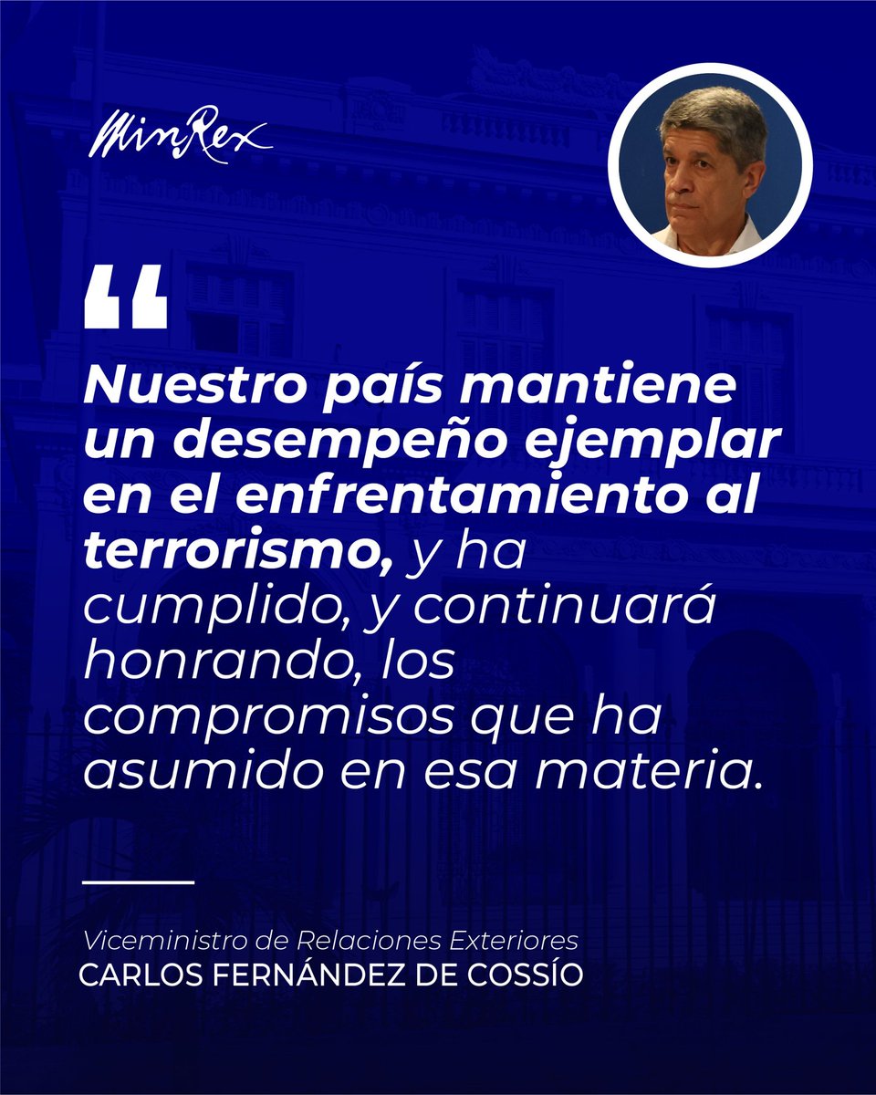 ValoresTeam1's tweet photo. 🗣Apoyo la declaración @CarlosFdeCossio.
👉Nos desempeñamos con el derecho internacional, la defensa nacional del Estado 🇨🇺, pilar indispensable para la protección de la soberanía, la vida, la seguridad y el bienestar de los 👨‍👩‍👧‍👦🇨🇺".
👉#NoAlTerrorismo 🇨🇺‼️.
#ValoresTeam
@CubaMINREX https://t.co/7GbHo0ZS00