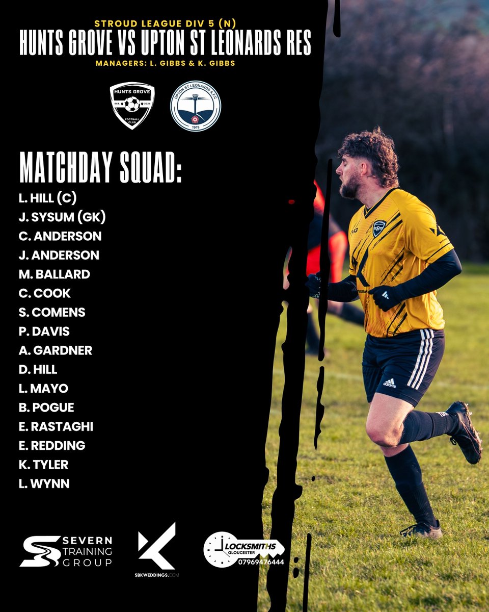 Our squad for today’s game against Upton St Leonards Reserves! 

UTG 💛

📍 Birchall Lane, GL4 8AD
⏰ 2PM