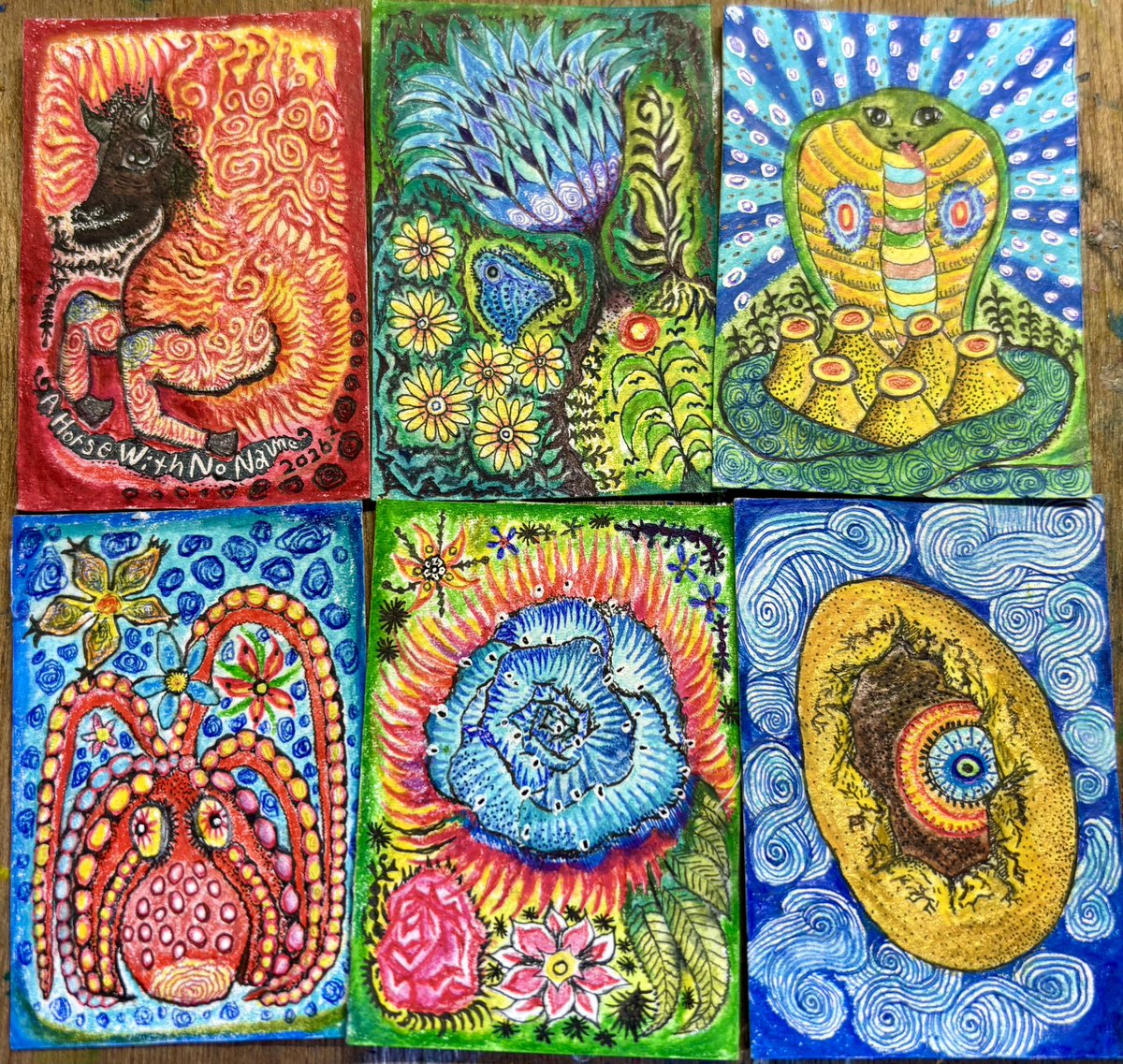 インドの創世記古代黄金卵】 #アナログ絵 #イラスト