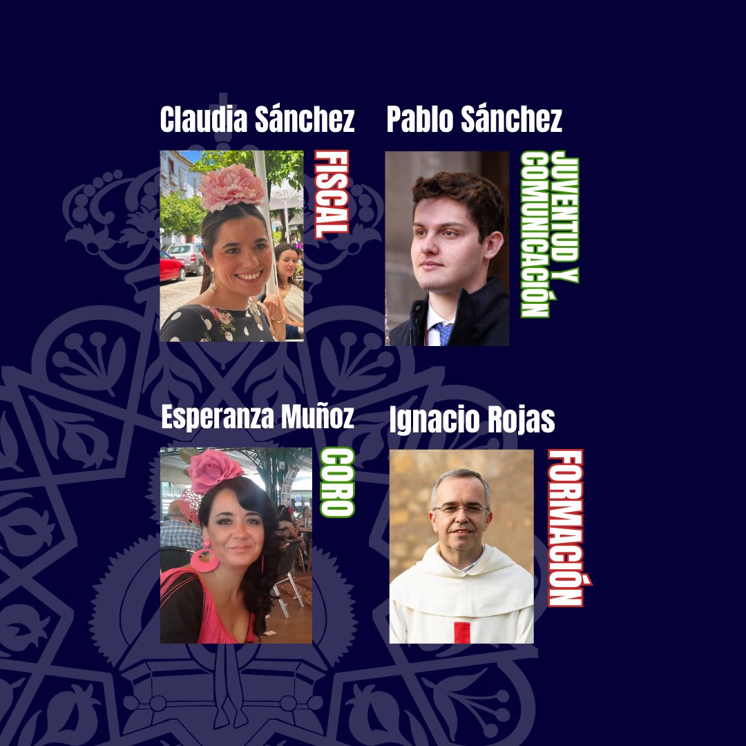 𝐉𝐮𝐧𝐭𝐚 𝐝𝐞 𝐆𝐨𝐛𝐢𝐞𝐫𝐧𝐨 𝟐𝟎𝟐𝟔-𝟐𝟎𝟐𝟗

Tras la ratificación por parte del Arzobispado de las pasadas elecciones a Hermano Mayor así queda la composición de los cargos de la Junta de Gobierno de nuestra Cofradía para los años 2026-2029