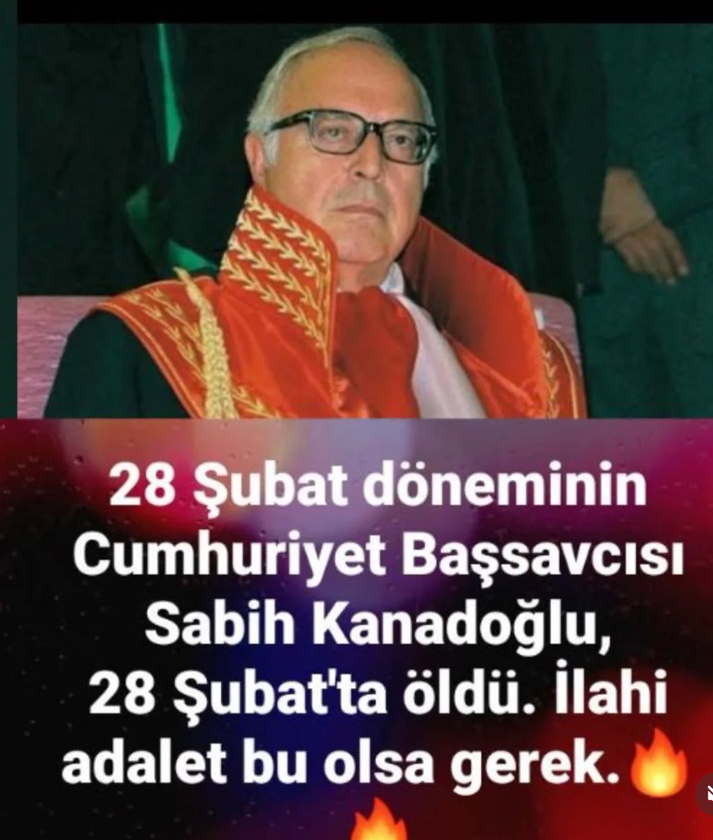 Allah’ın adaleti ateşin bol olsun🔥

#28SubatDarbesi