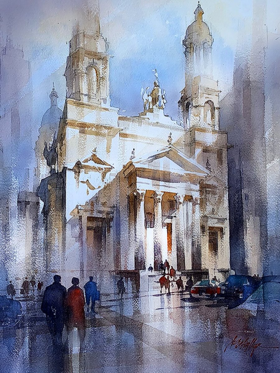 angelicaio81153's tweet image. Contemporary masters 

St . Jean Baptiste , New York City 

Thomas W Schaller Art , American artist 
#artwork #architectural #watercolor #painting #contemporaryart